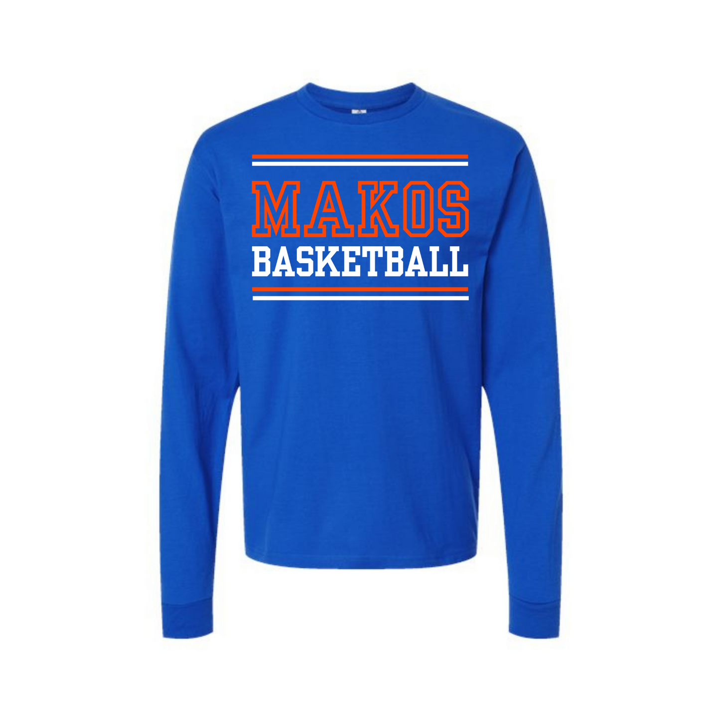Makos Basketball Royal Blue Varsity Shirt
