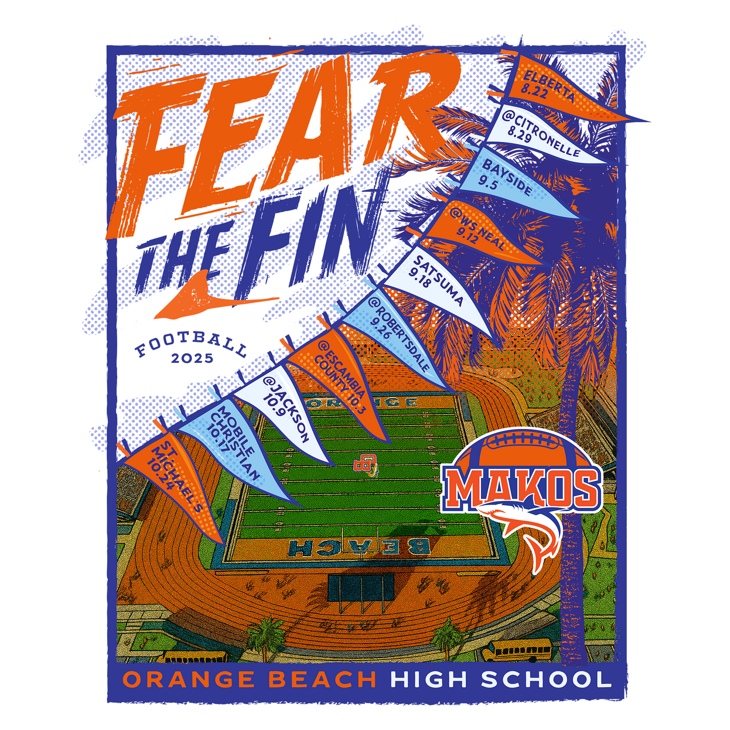 Fear The Fin - OB Cheer Shirt