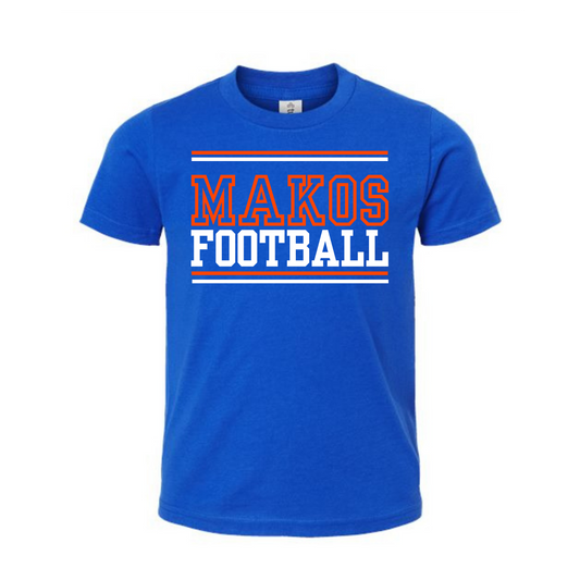 Makos Football Royal Blue Varsity Shirt