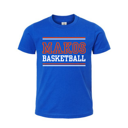 Makos Basketball Royal Blue Varsity Shirt