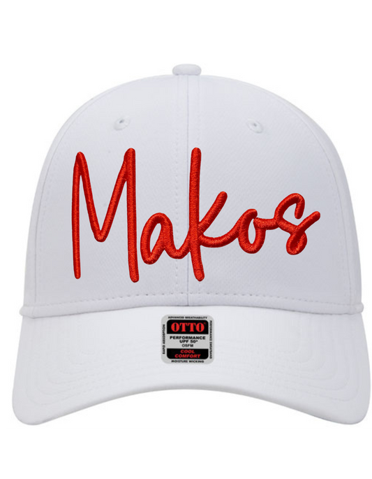 Makos Spirit Puff Embroidery White Hat