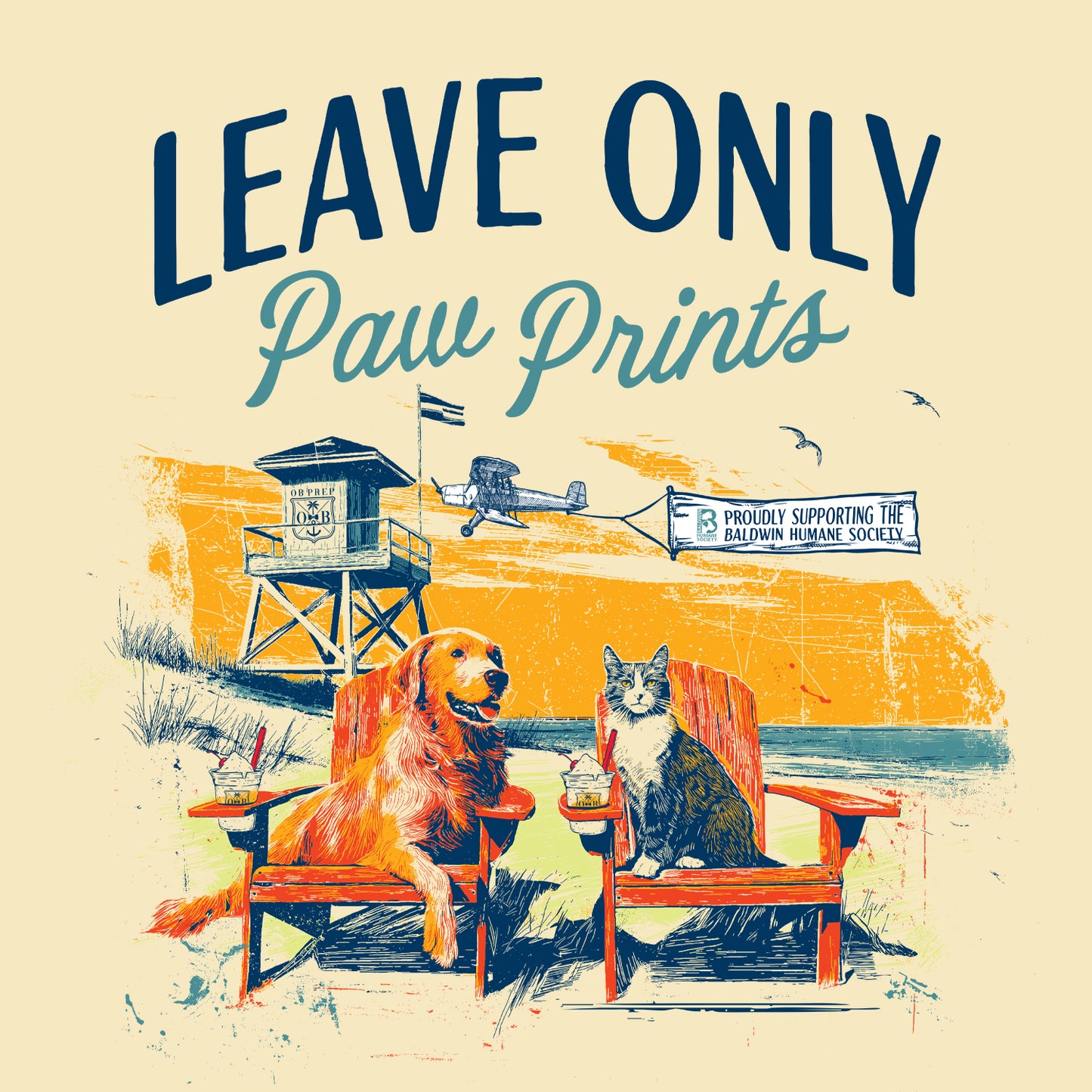 Leave Only Paw Prints Tee